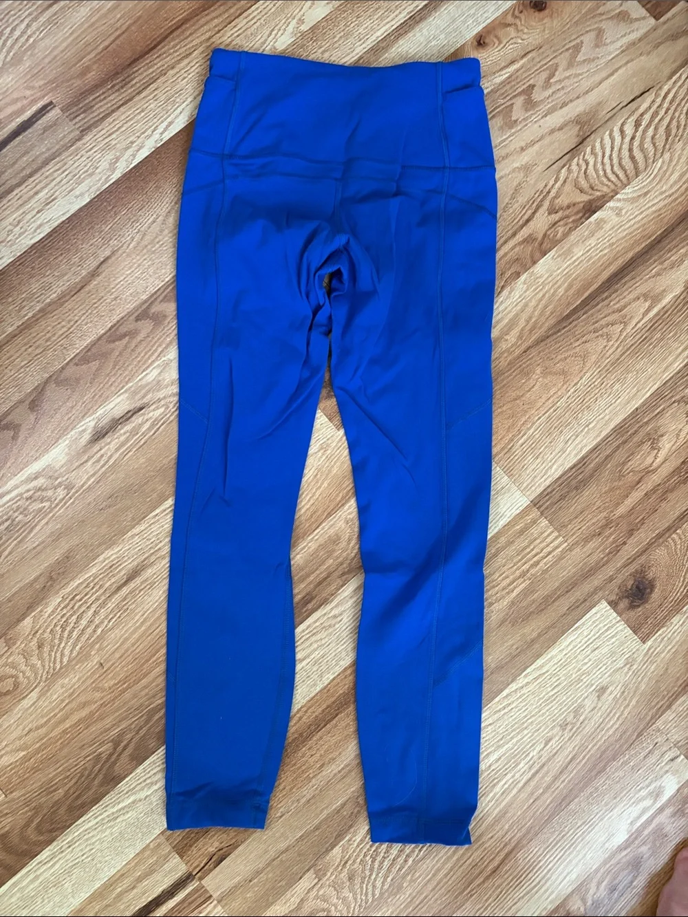 Lululemon Sz 4 Royal Blue Athletic Leggings with Side Zip Pockets